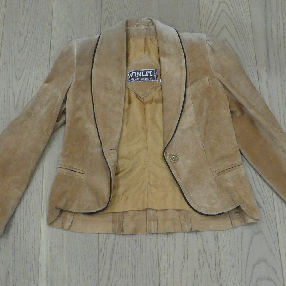 Winlit By Listeff Fashions Inc Vintage Brown Small Suede Jacket